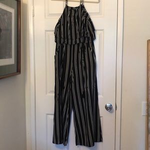 NWOT Black and Cream striped matching set